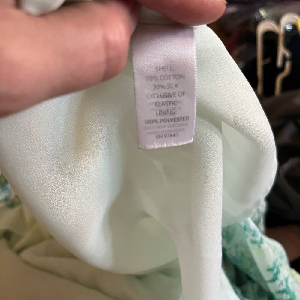 J. Jill Green and White Ruched Midi Sundress - Picture 4 of 4